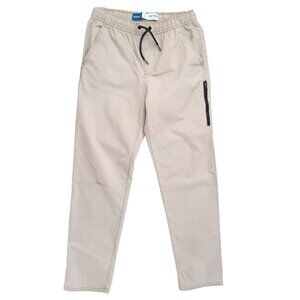 Old Navy Boys Size 10-12 Tech Pants - Light beige - Built-In Flex, Tapered Fit